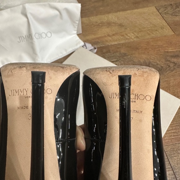 Jimmy Choo Anouk black pat 120mm - Picture 7 of 10